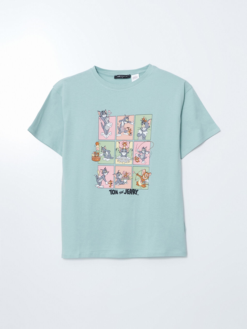 LCW Comfort Crew Neck Tom & Jerry Printed Women's T-Shirt -S5HR89Z8-V6A