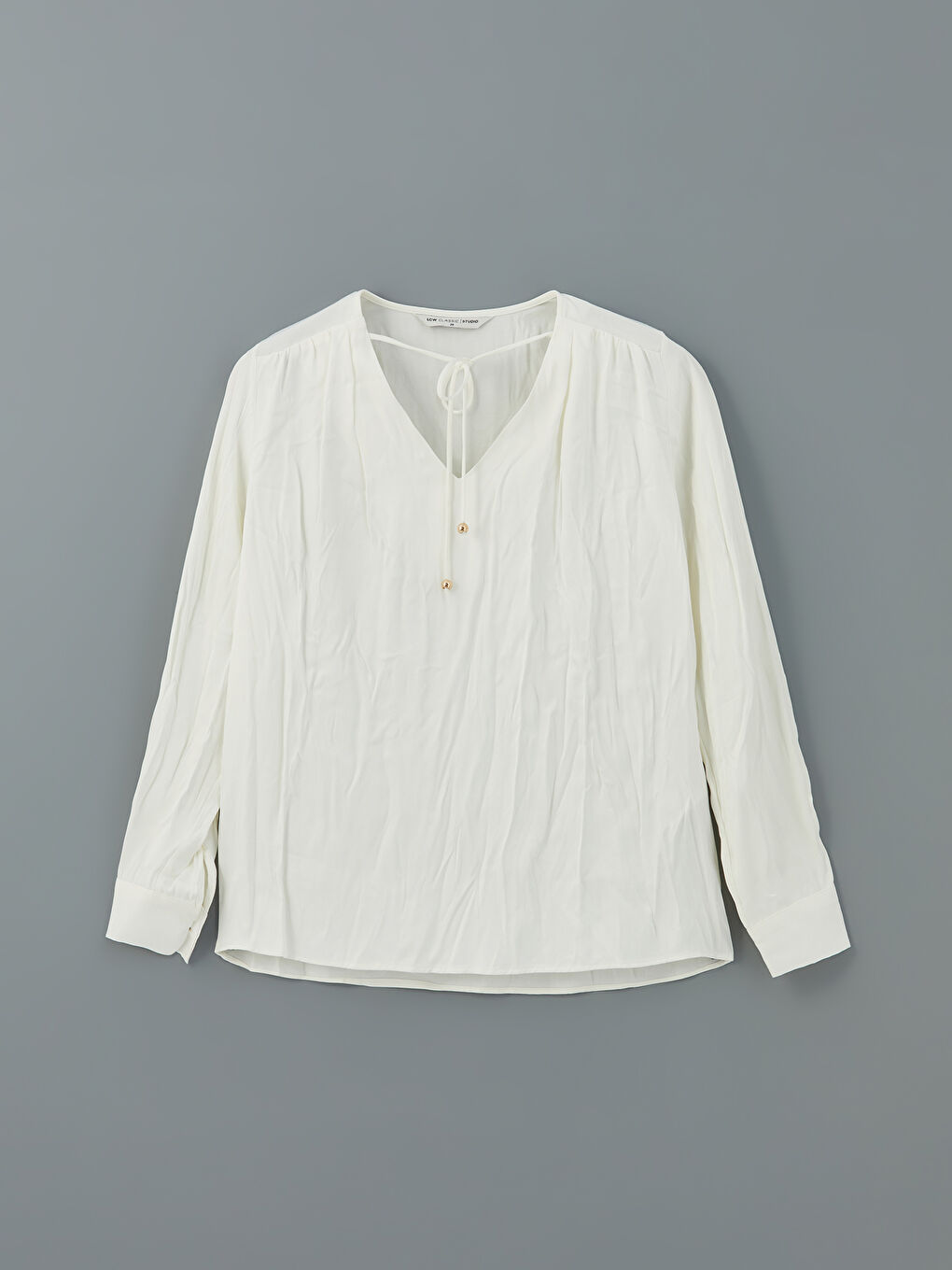V-Neck Satin Women's Blouse -S5HS10Z8-FEW