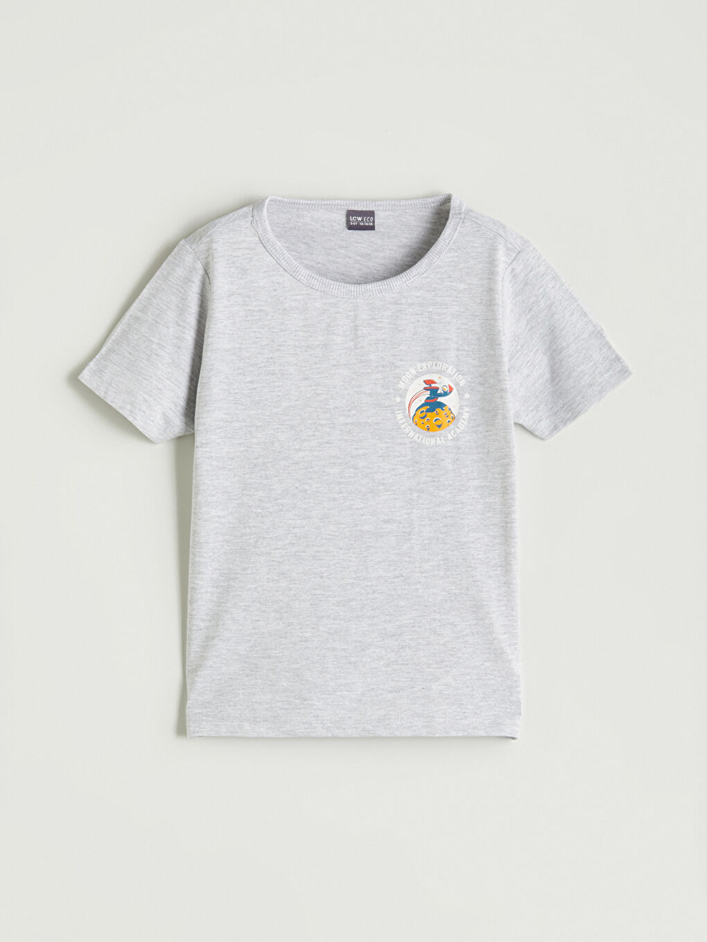 Gri Baskılı Penye Erkek Çocuk Pijama Üst