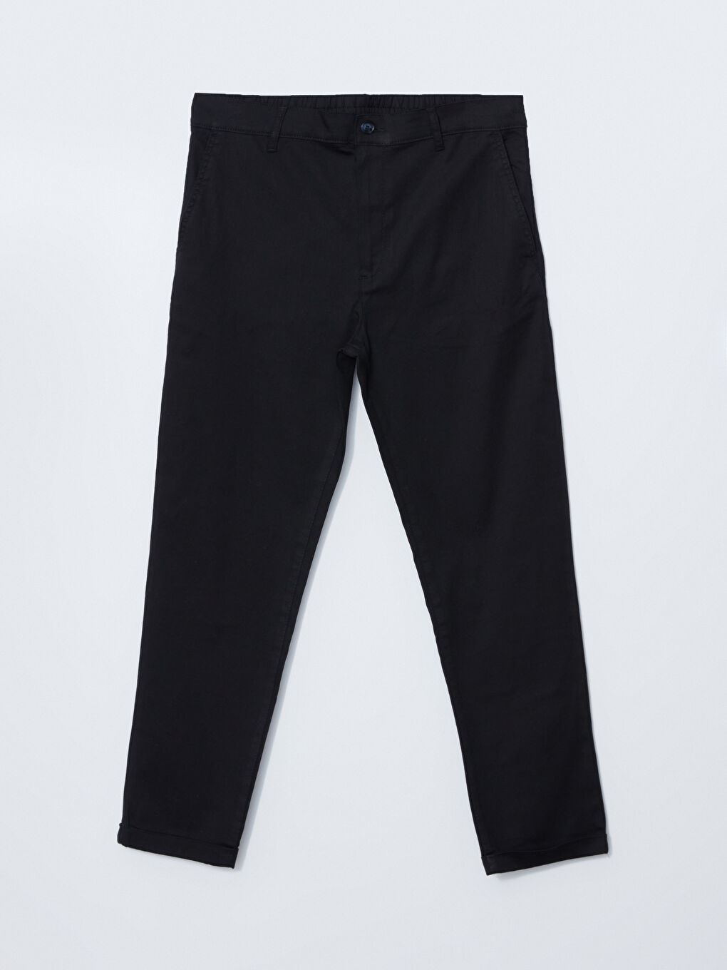 Siyah Standart Kalıp Erkek Pantolon-4