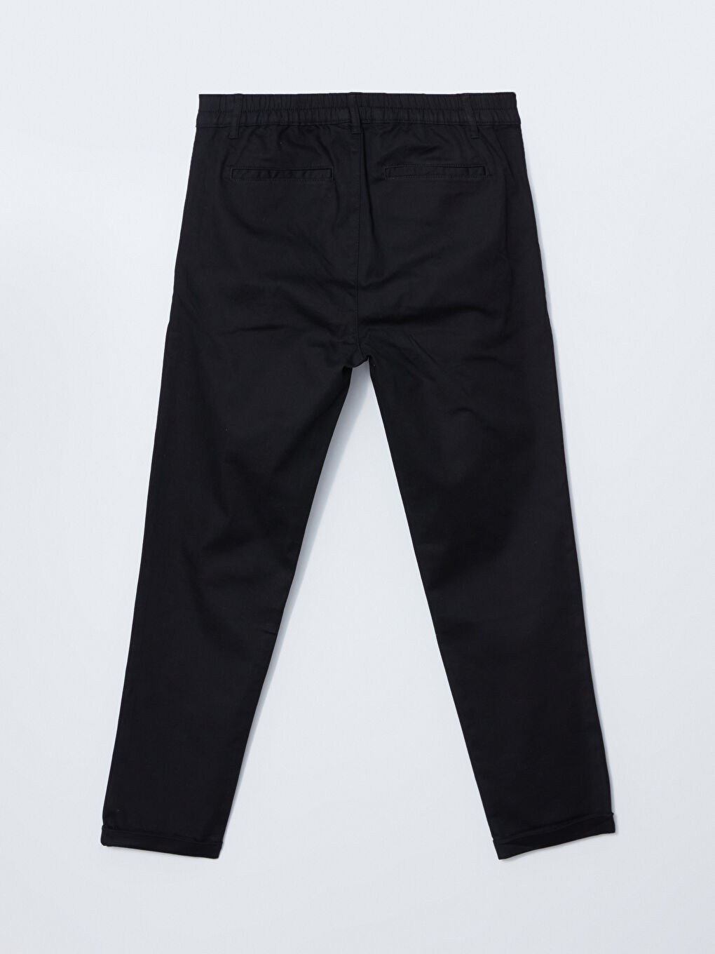 Siyah Standart Kalıp Erkek Pantolon-5