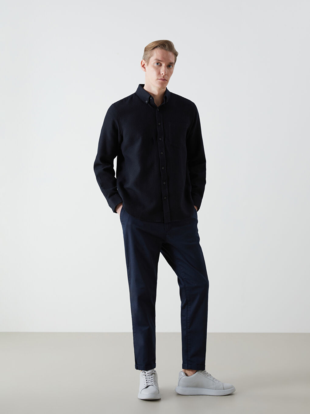 Lacivert Standart Kalıp Erkek Pantolon