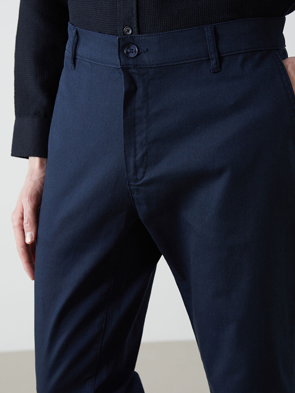 Lacivert Standart Kalıp Erkek Pantolon-2