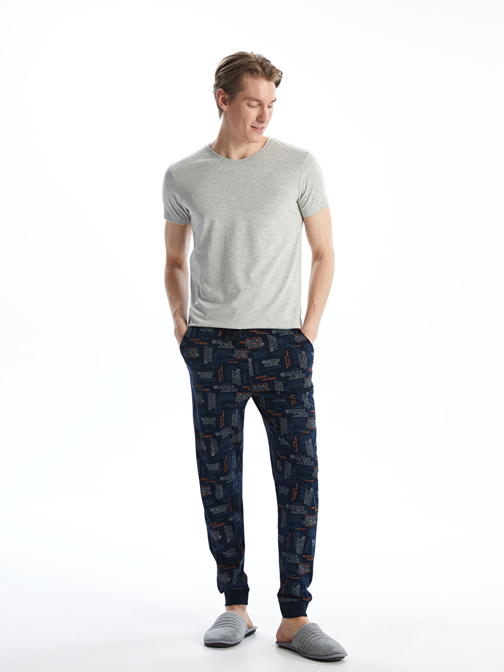 Gri Bisiklet Yaka Kısa Kollu Erkek Atlet-1