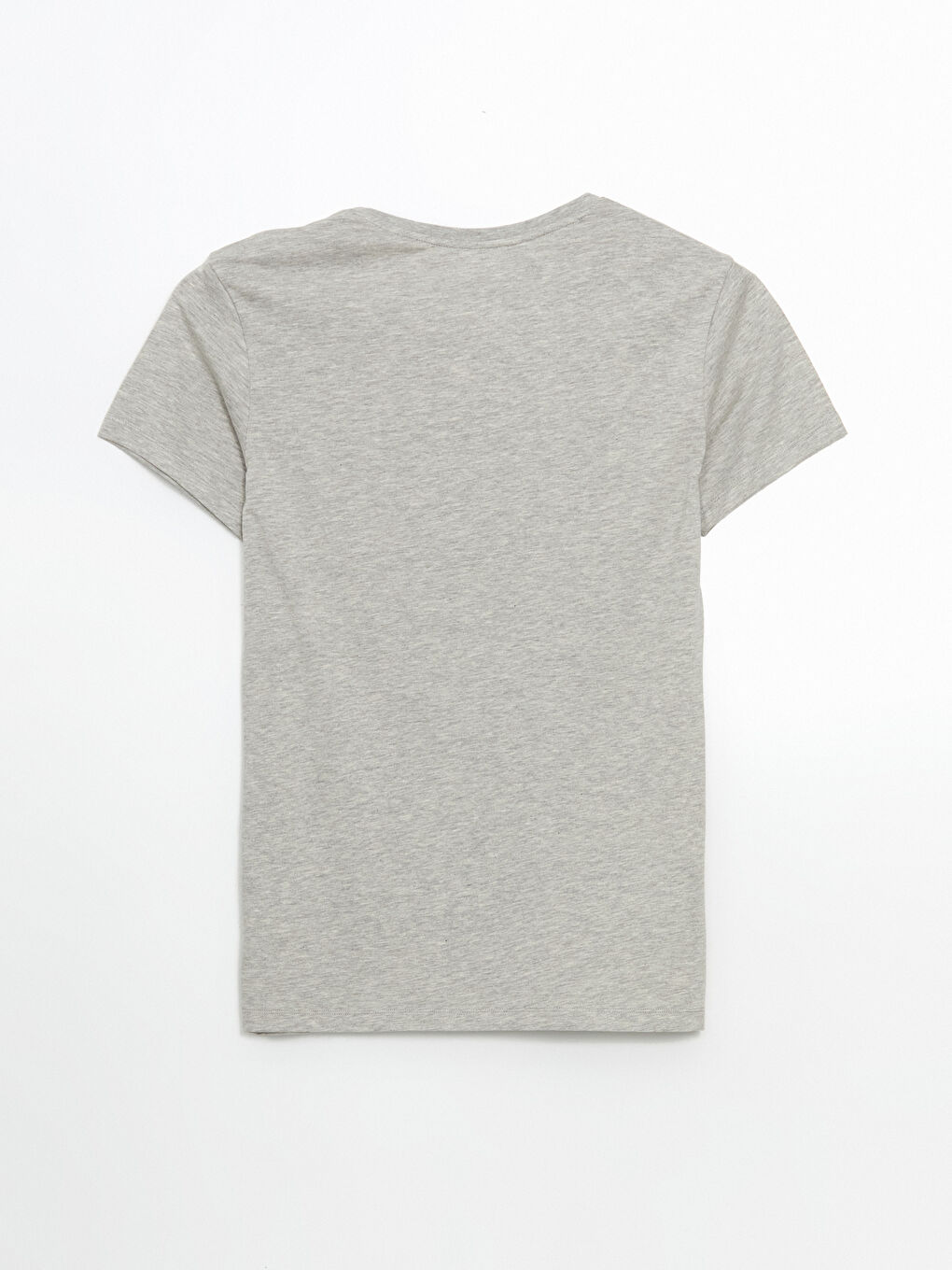 Gri Bisiklet Yaka Kısa Kollu Erkek Atlet-5