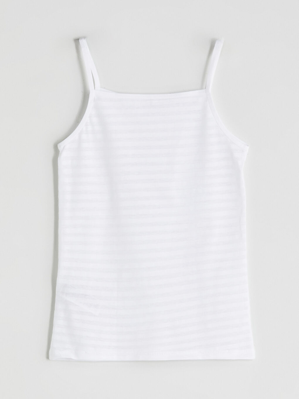 Beyaz Kare Yaka Kız Çocuk Atlet 2'li-5