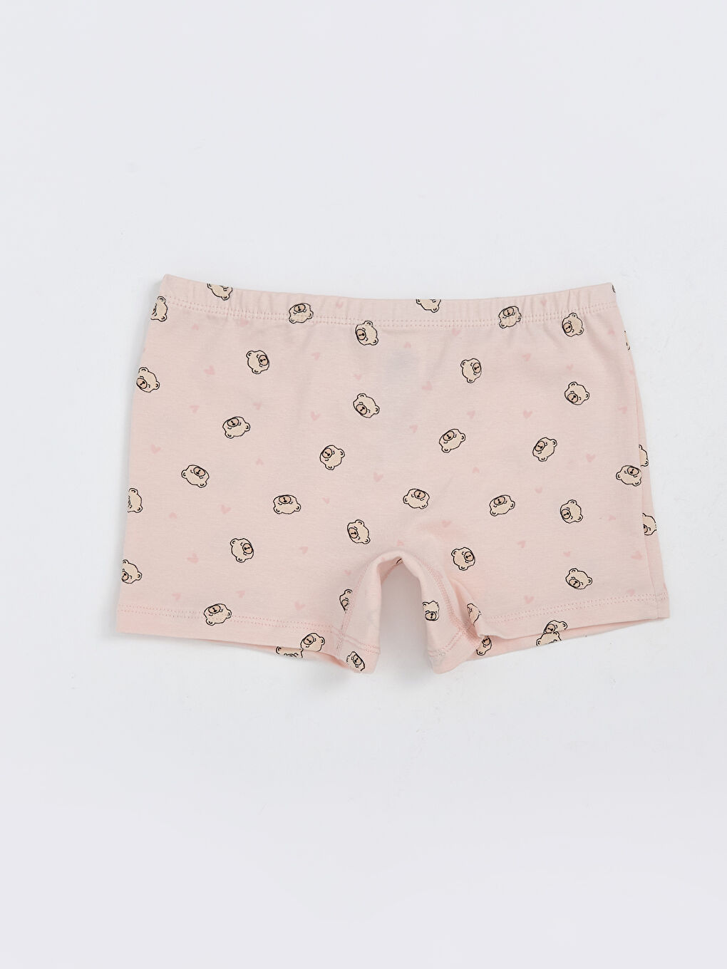 Pembe Beli Lastikli Kız Çocuk Boxer