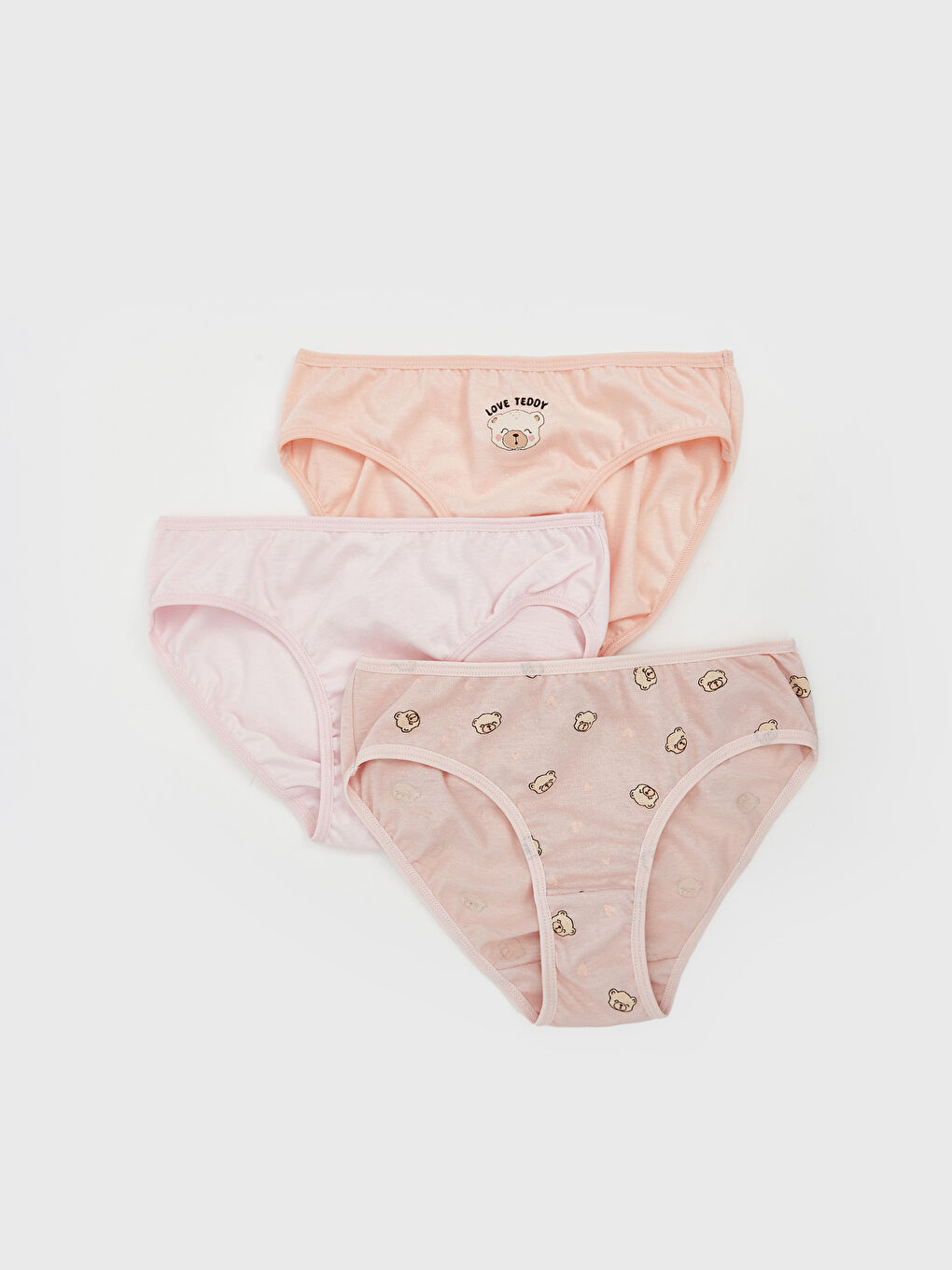 Teddy Bear Printed Girls' Underwear 3-Piece -S5HS83Z4-LT6