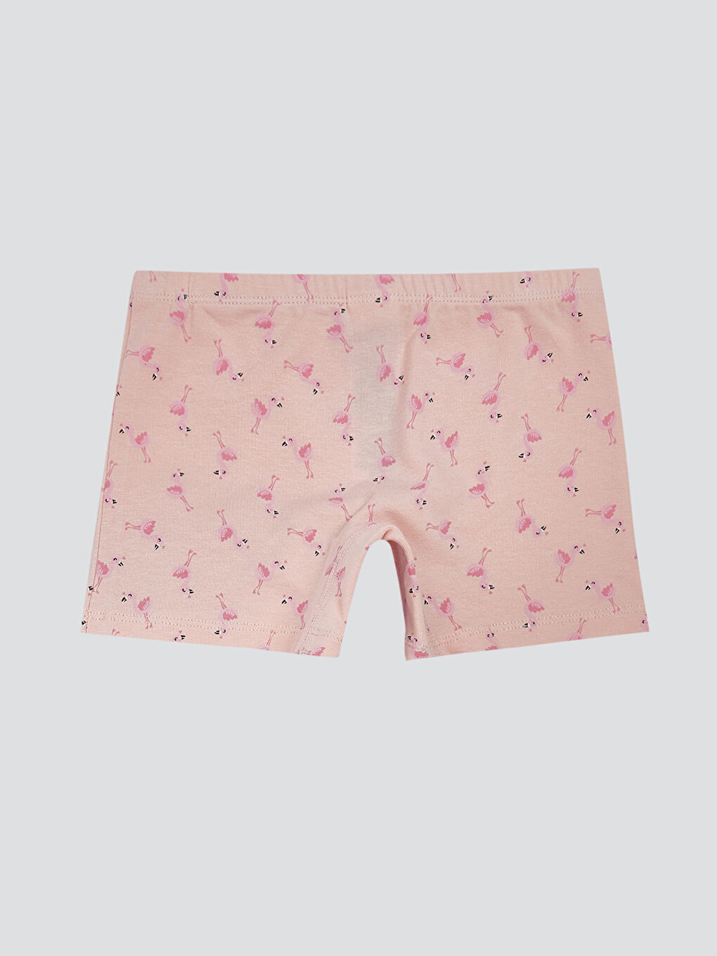 Pembe Beli Lastikli Baskılı Kız Çocuk Boxer