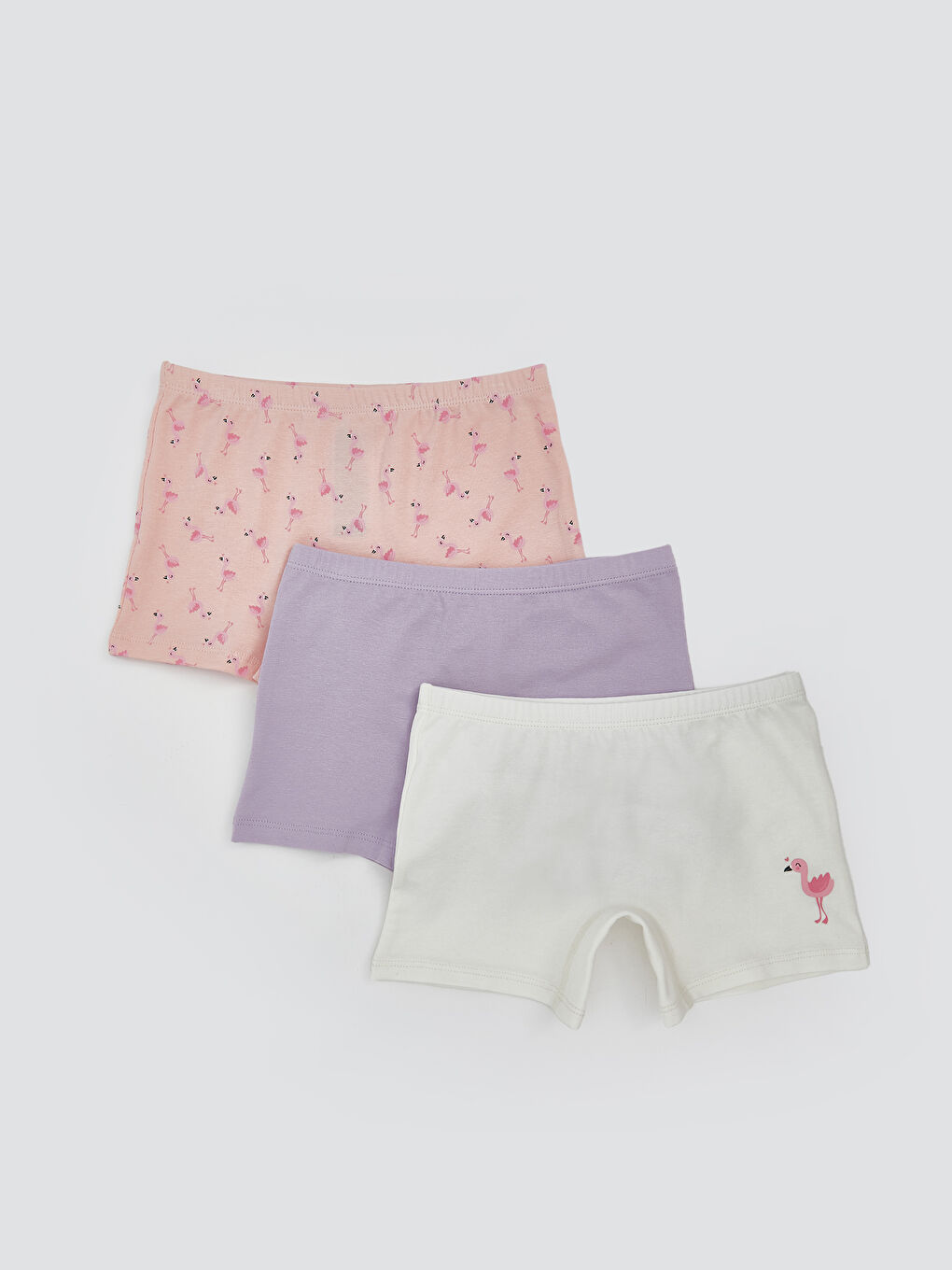 Girls' Elasticated Waist Jersey Boxer 3-Pack -S5HT07Z1-LT4