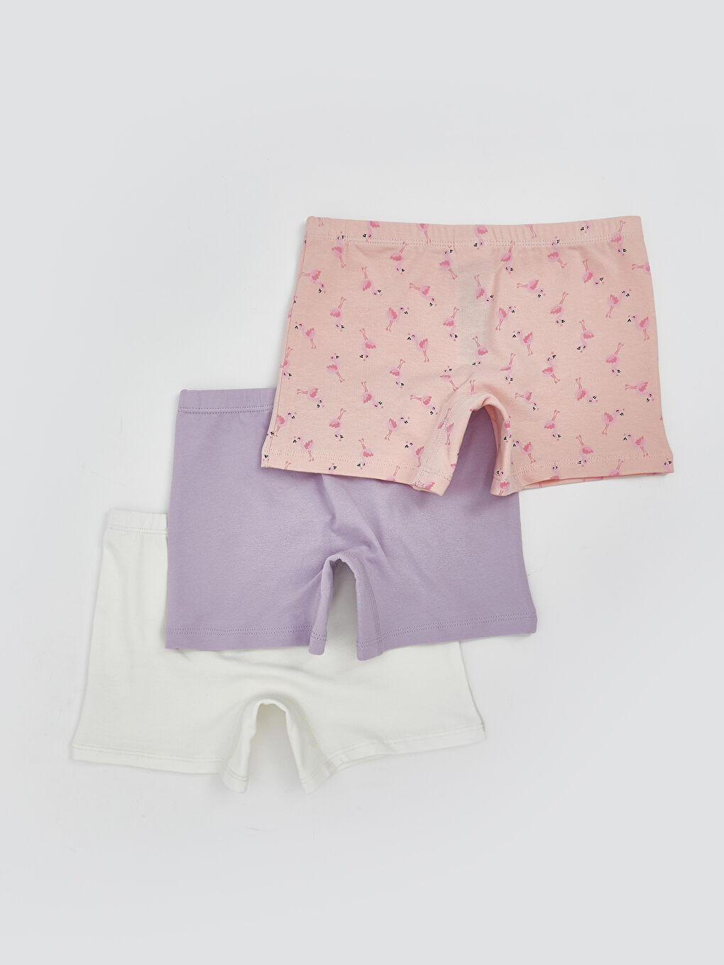 Girls' Elasticated Waist Jersey Boxer 3-Pack -S5HT07Z1-LT4