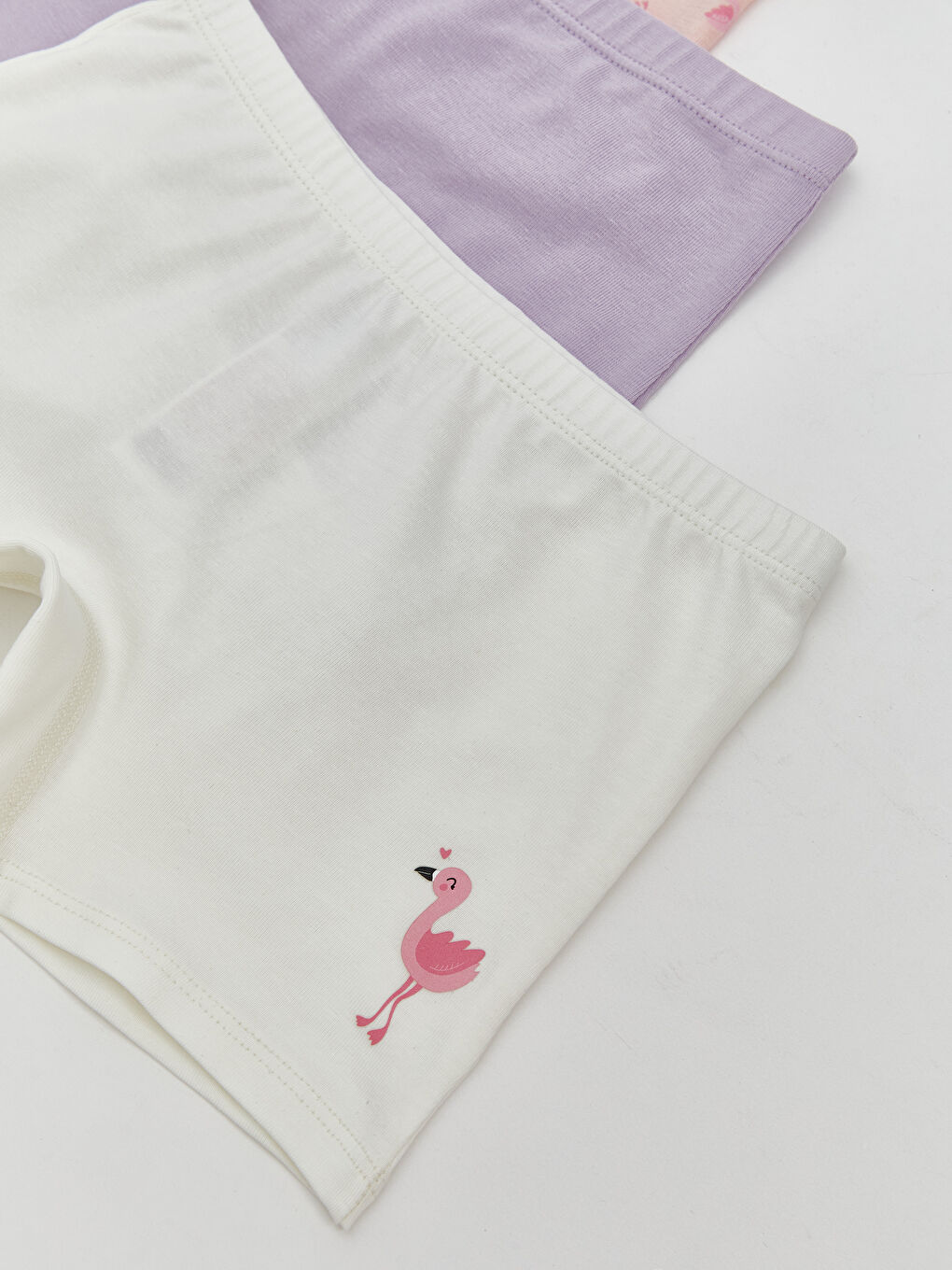 Girls' Elasticated Waist Jersey Boxer 3-Pack -S5HT07Z1-LT4