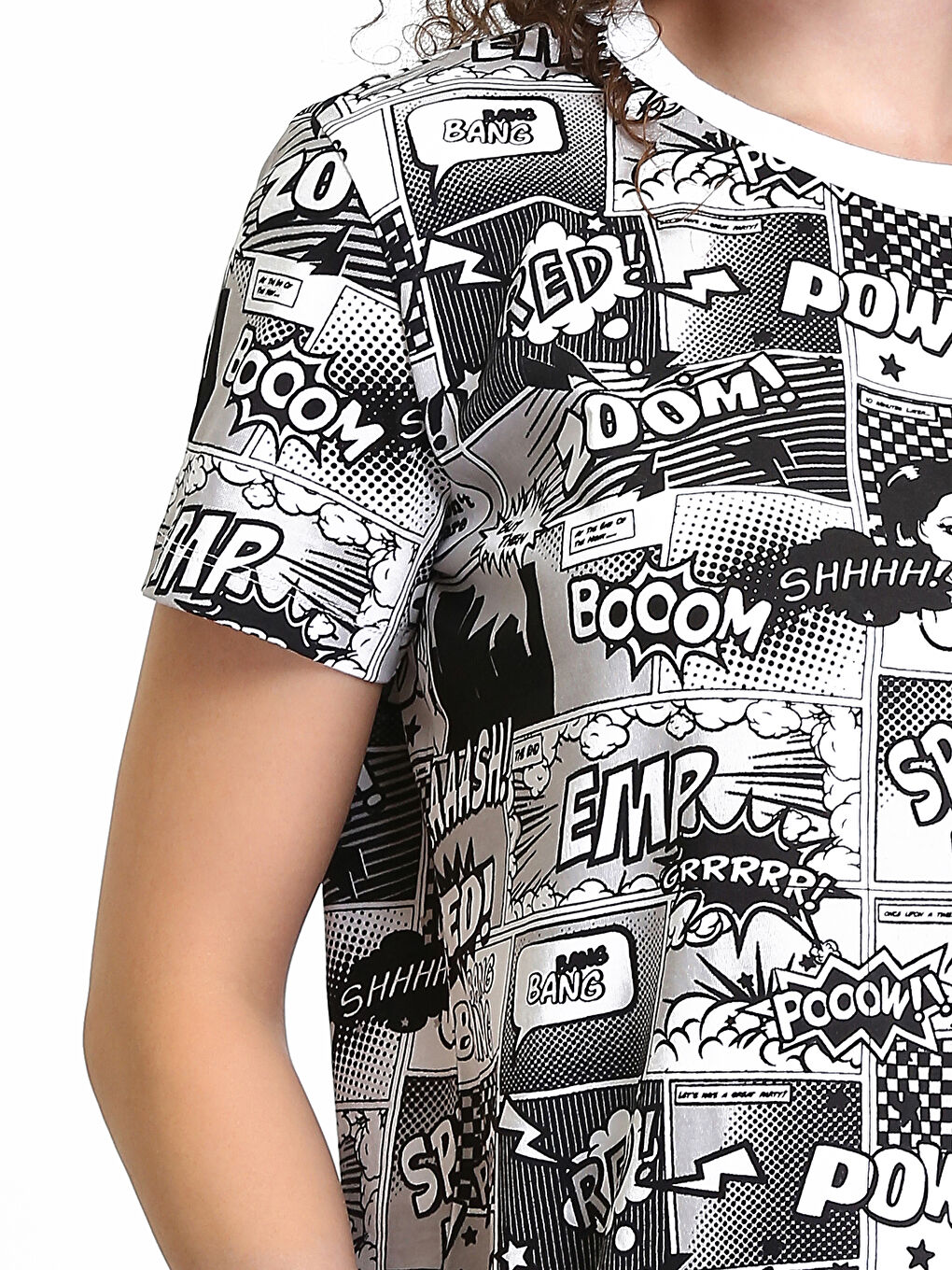 Crew Neck Printed Women's T-Shirt-2