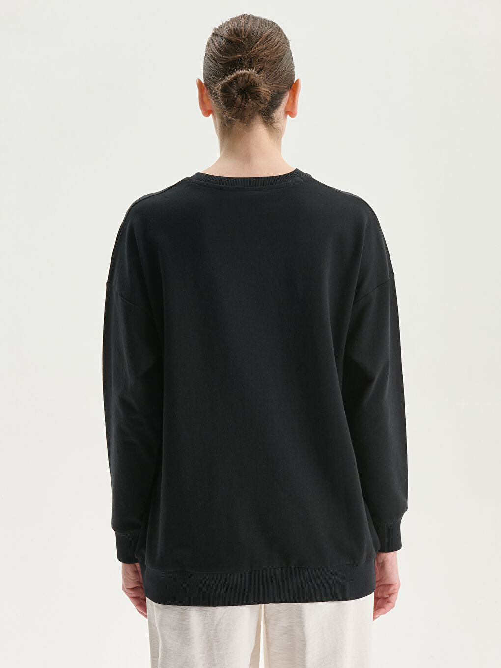 Crew Neck Printed Women's Sweatshirt Tunic -S5HT17Z8-CVL