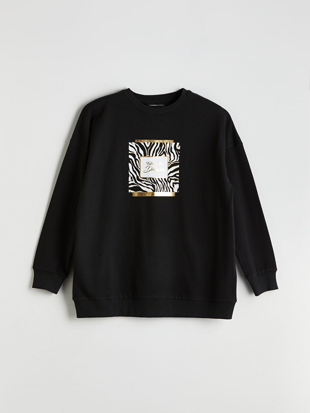 Crew Neck Printed Women's Sweatshirt Tunic -S5HT17Z8-CVL