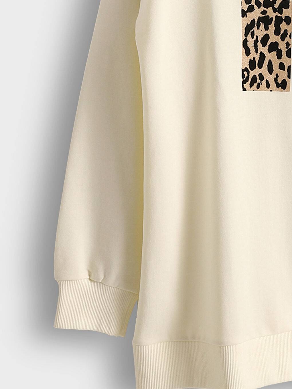 Crew Neck Printed Women's Sweatshirt Tunic -S5HT17Z8-FEW