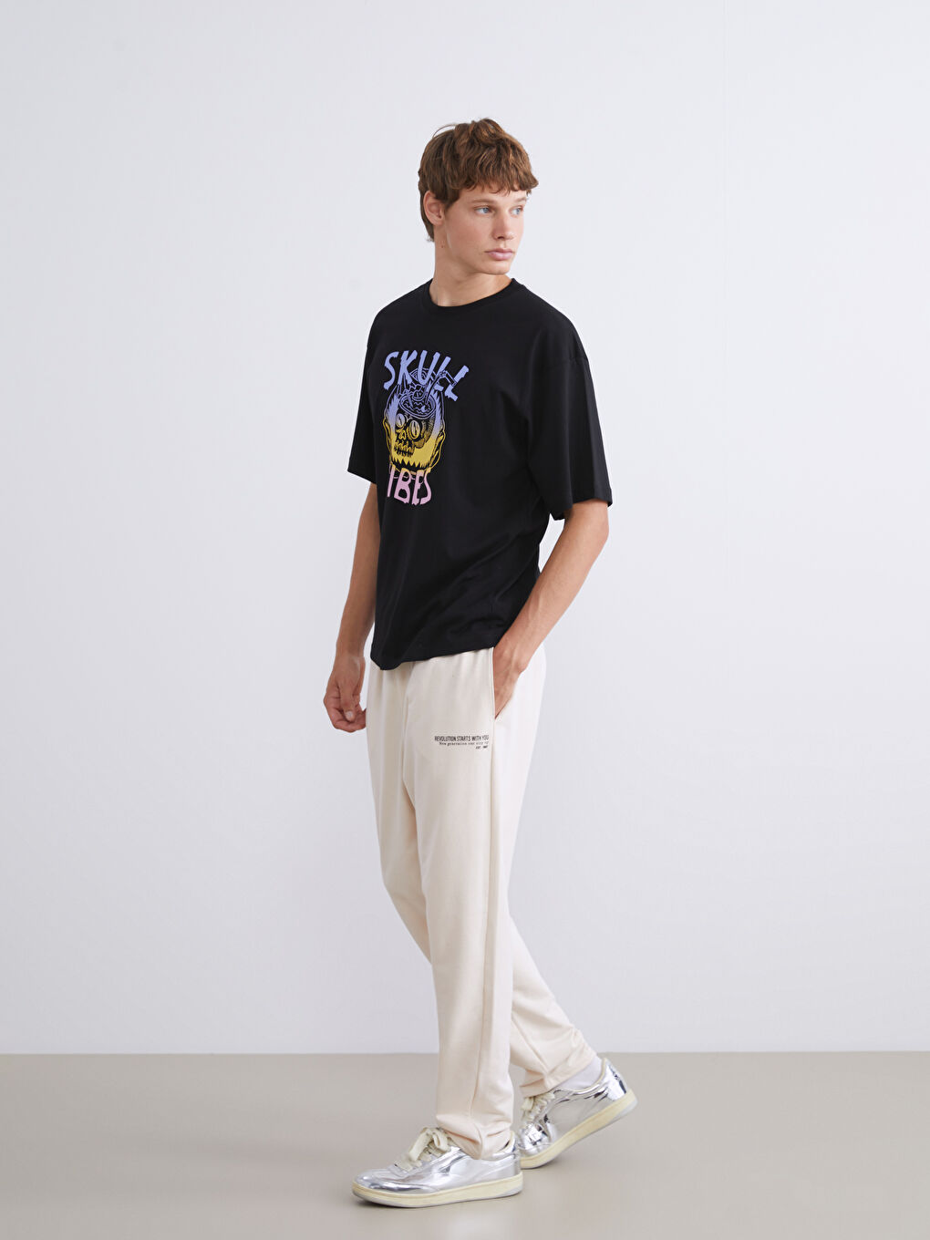 بنطلون رياضي بقصة عادية - للرجال