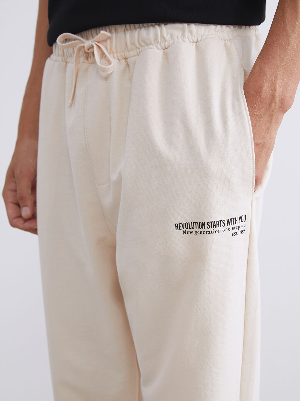 بنطلون رياضي بقصة عادية - للرجال-2