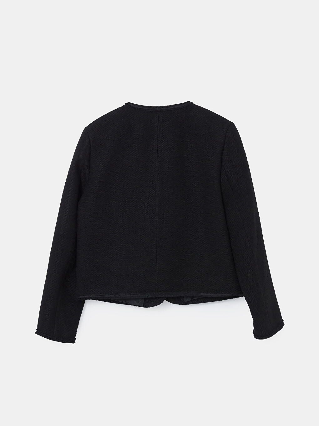 Crew Neck Women'S Tweed Jacket -S5HU41Z8-CVL