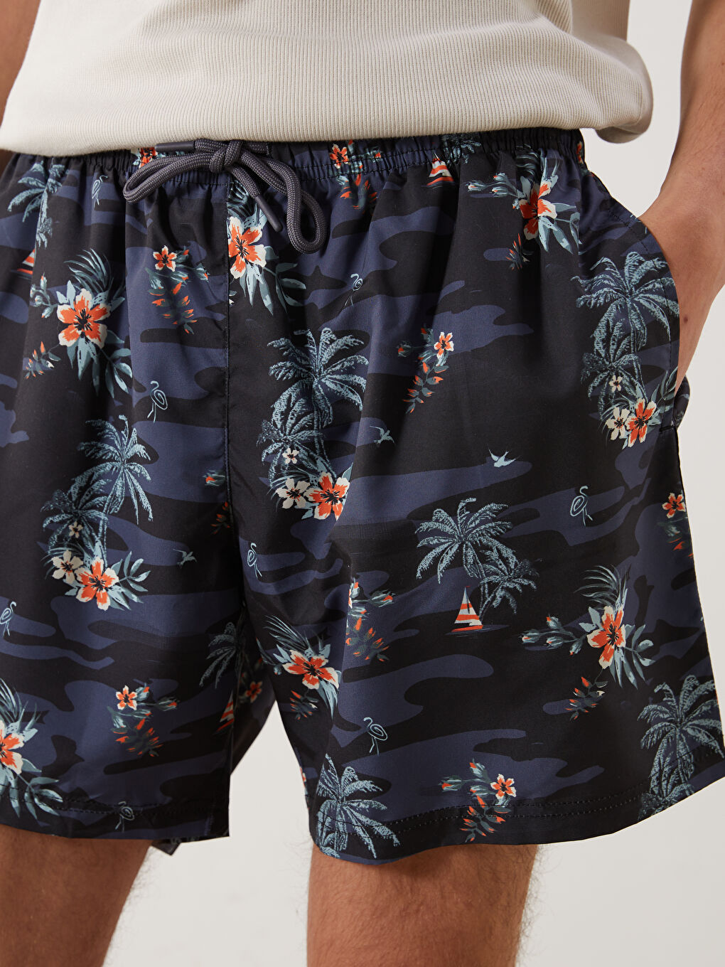 LCW ECO Short Patterned Men's Swimming Shorts -S5HU67Z8-LQ9