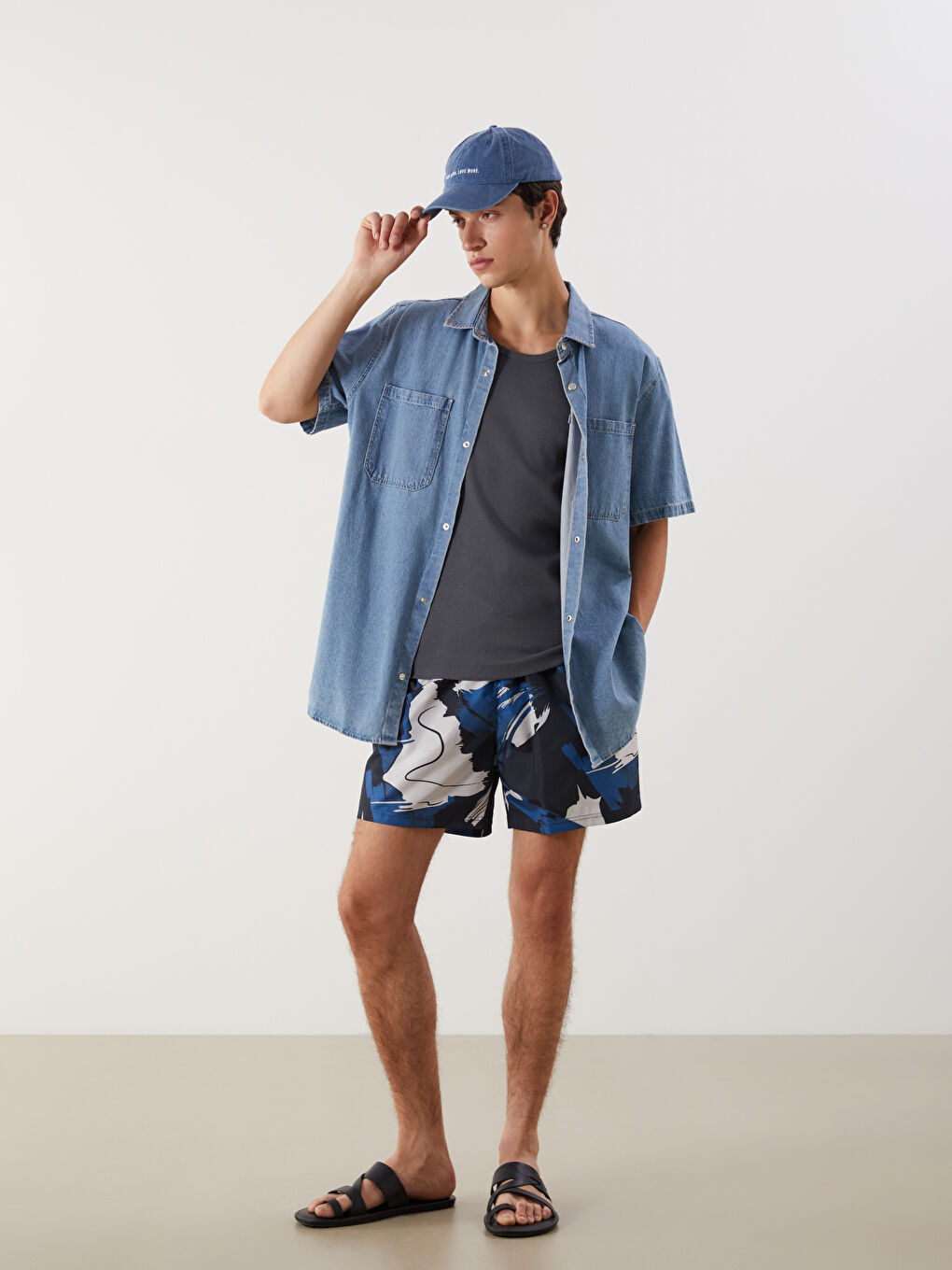 LCW ECO Short Patterned Men's Swimming Shorts -S5HU78Z8-LSJ