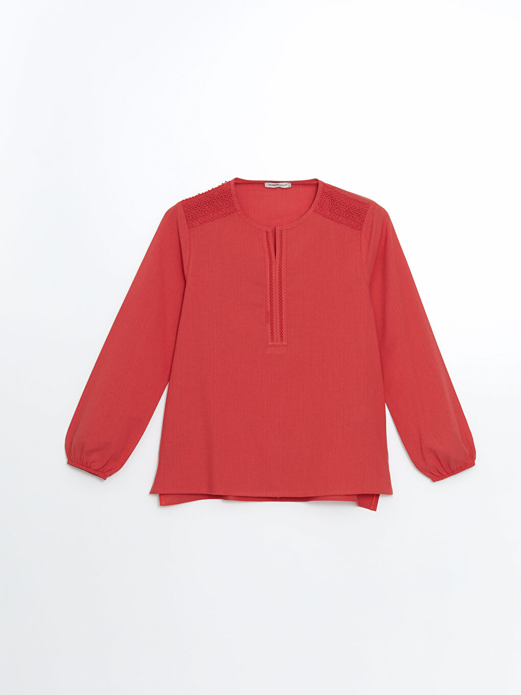 Henley Neckline Embroidered Women's Blouse -S5HV07Z8-HMS