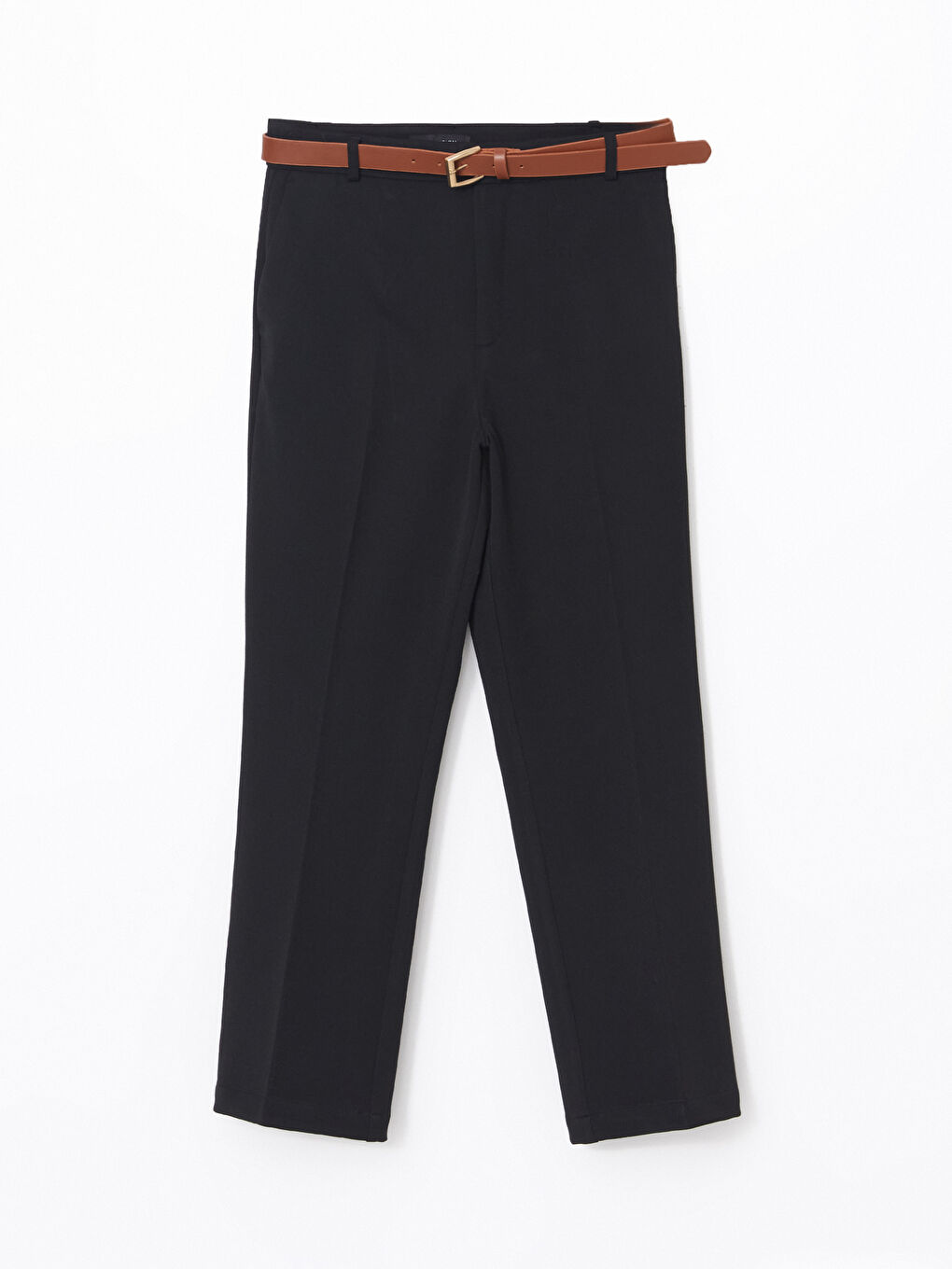 LCW Vision Siyah Beli Kemerli Dar Fit Kadın Pantolon - 4