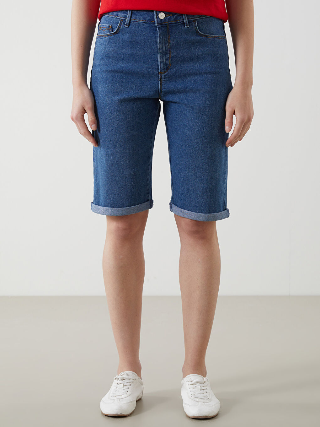 Slim Fit Women's Jean Shorts -S5HV17Z8-H45