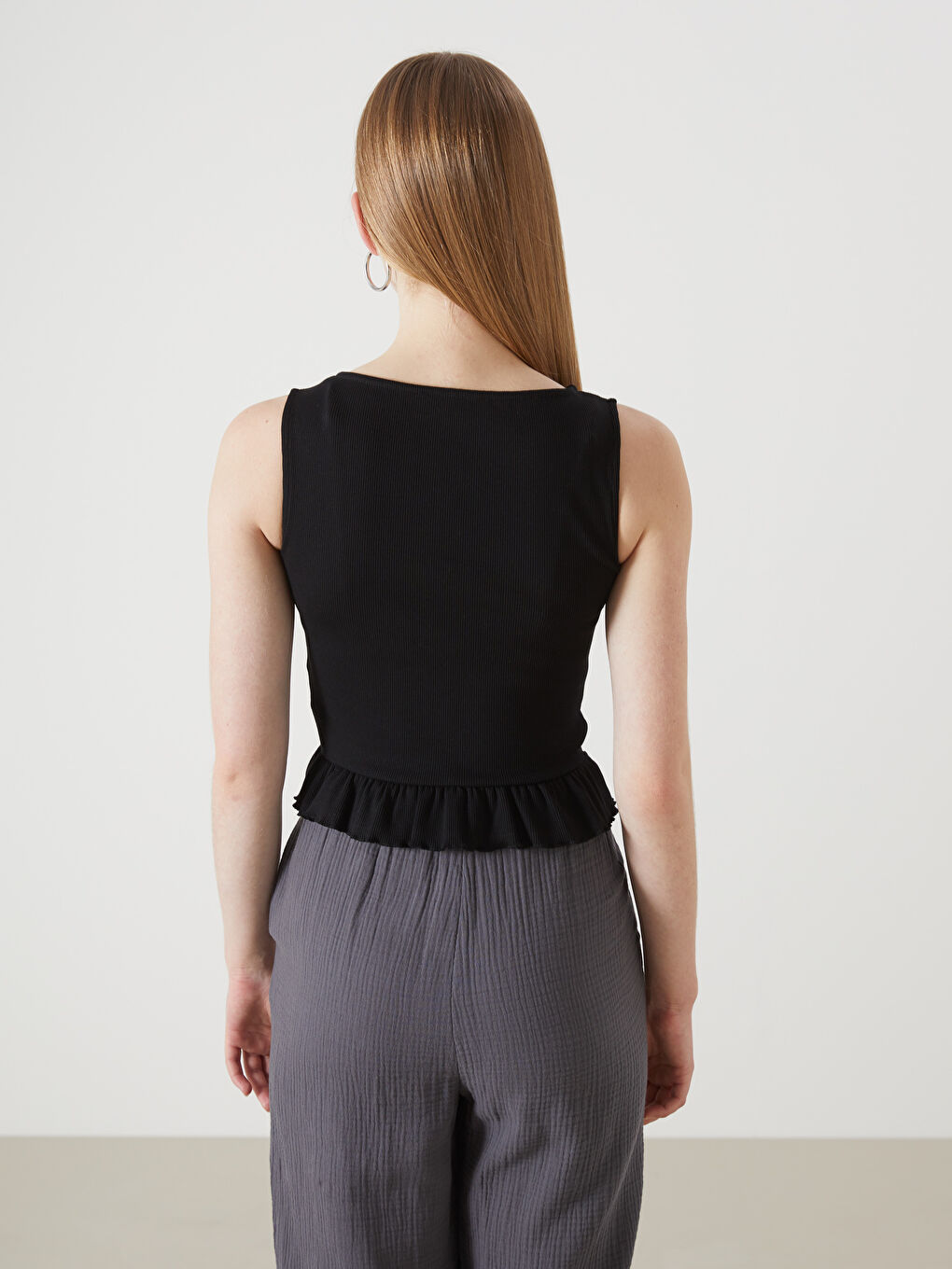 Crew Neck Crop Women'S Tank -S5HV28Z8-CVL