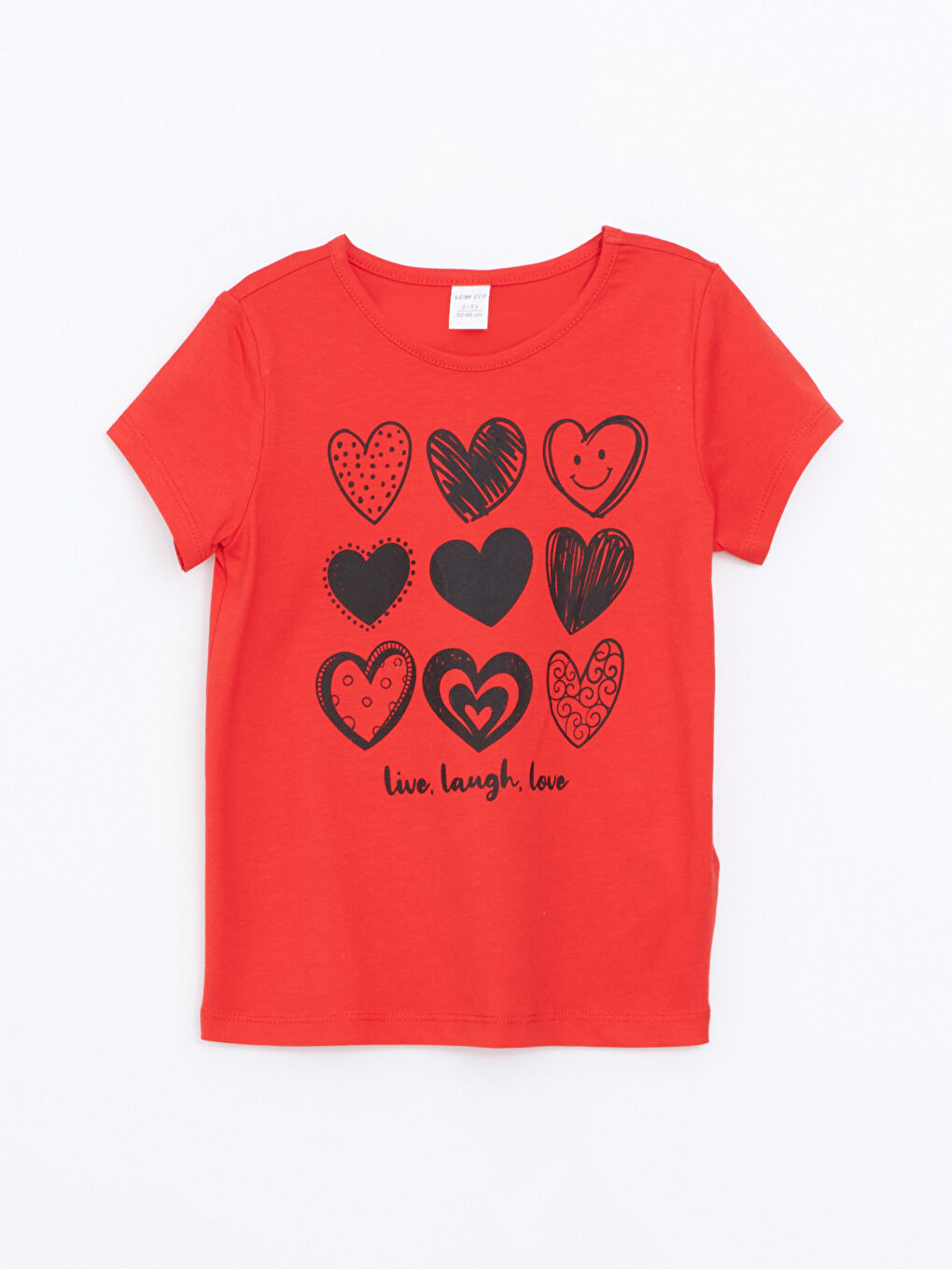 Crew Neck Short Sleeve Girls T-Shirt -S5HV29Z1-HBH