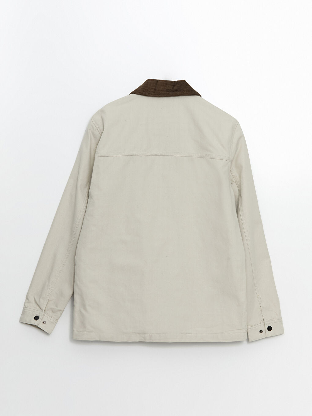 Gri Rahat Kalıp Gömlek Yaka Erkek Mont-7