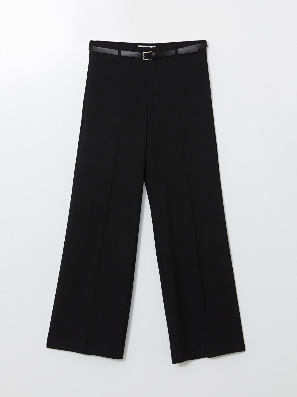 Siyah Beli Kemerli Dar Fit Kadın Pantolon-4