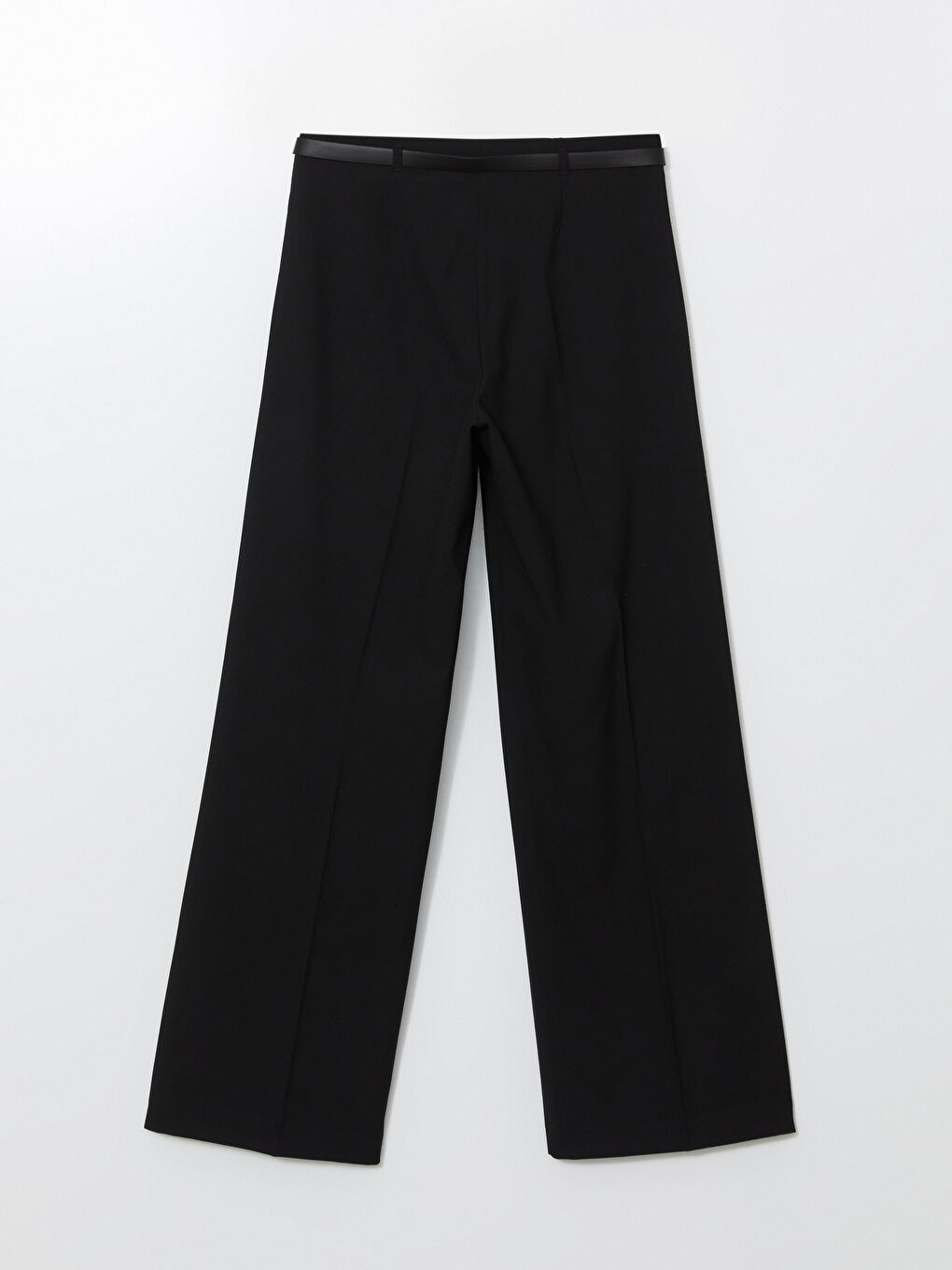 Siyah Beli Kemerli Dar Fit Kadın Pantolon-5