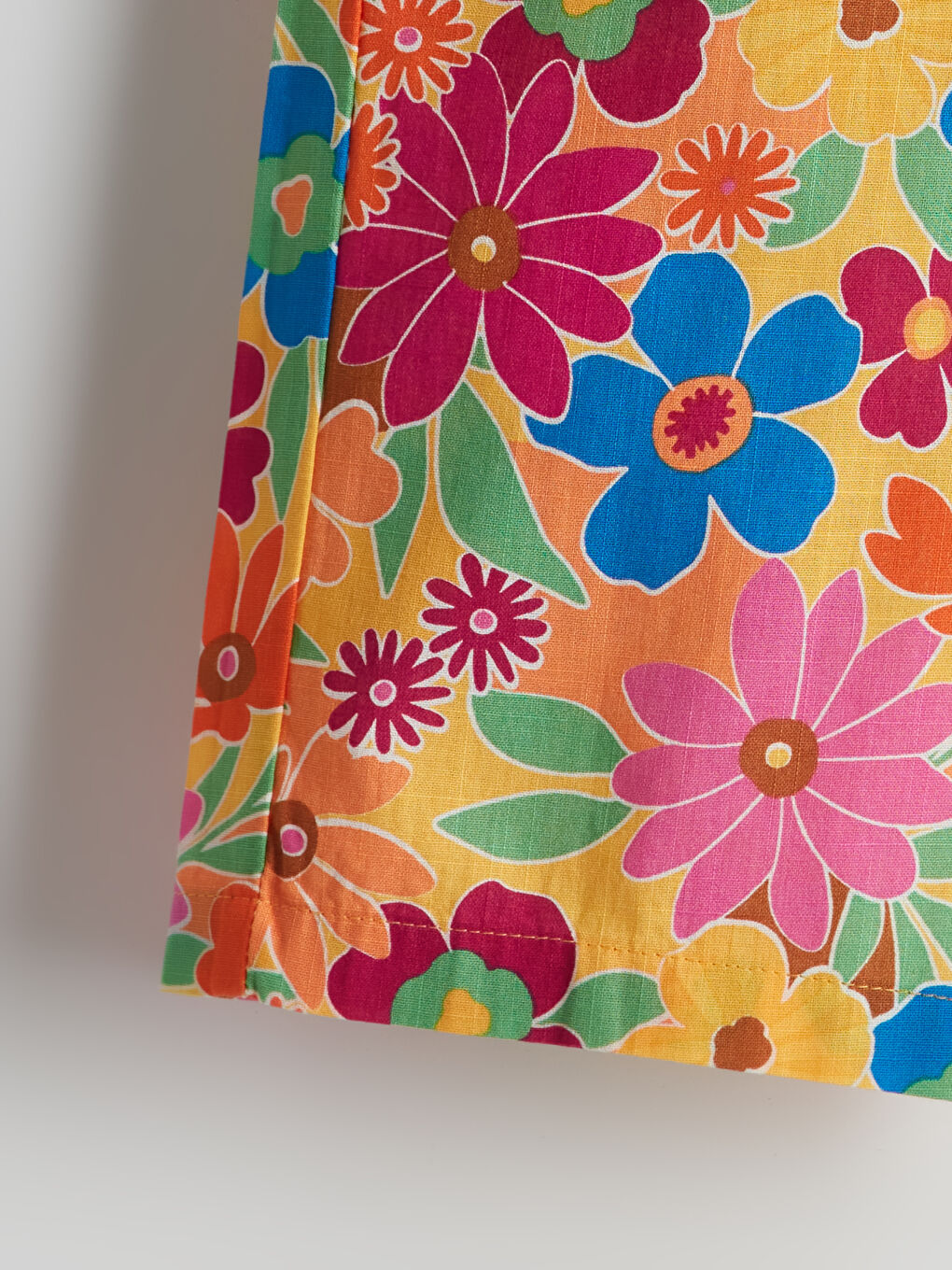 Açık Turuncu Baskılı Pantolon-1