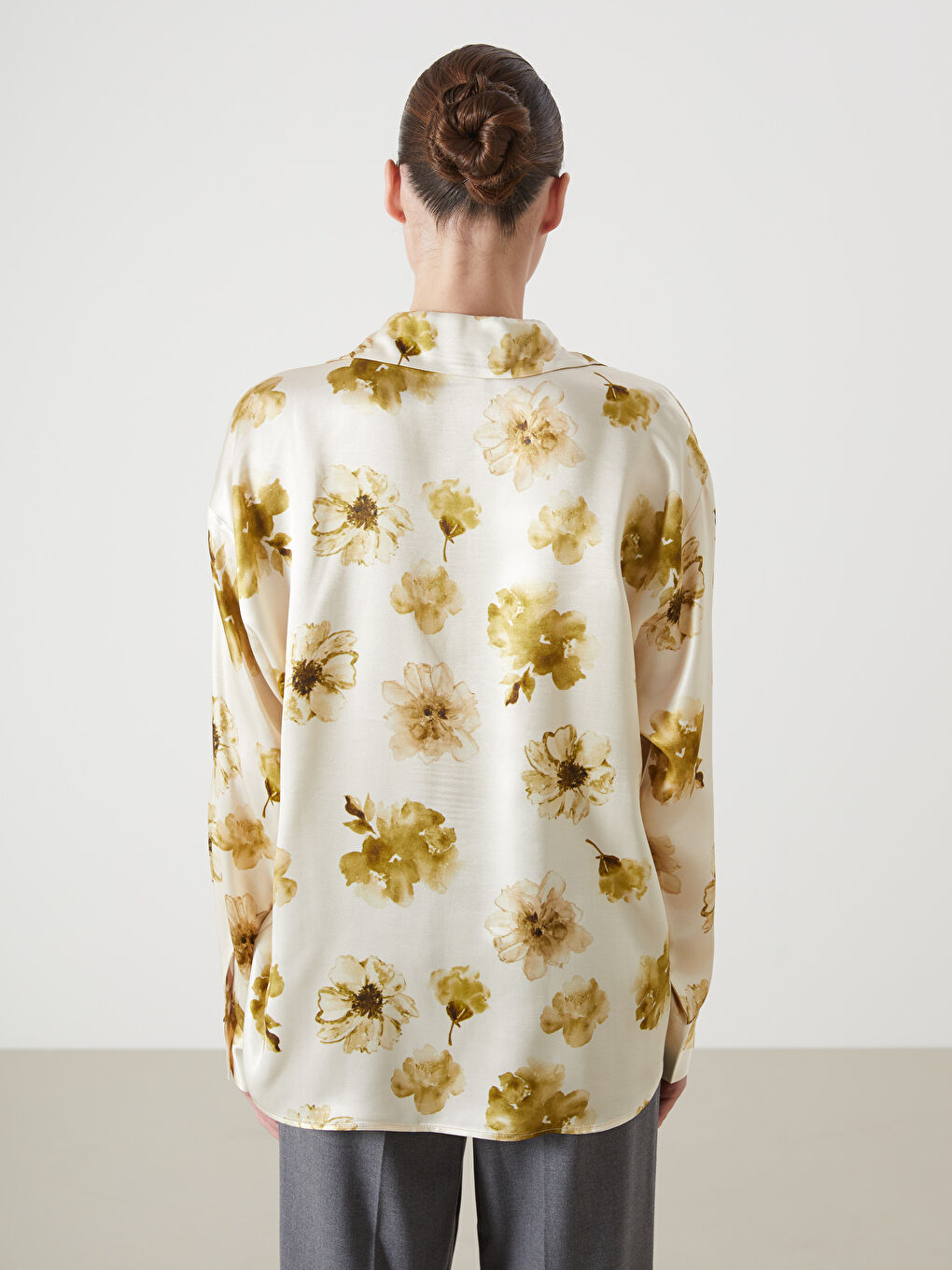 Floral Oversize Women'S Shirt -S5HV99Z8-LRK