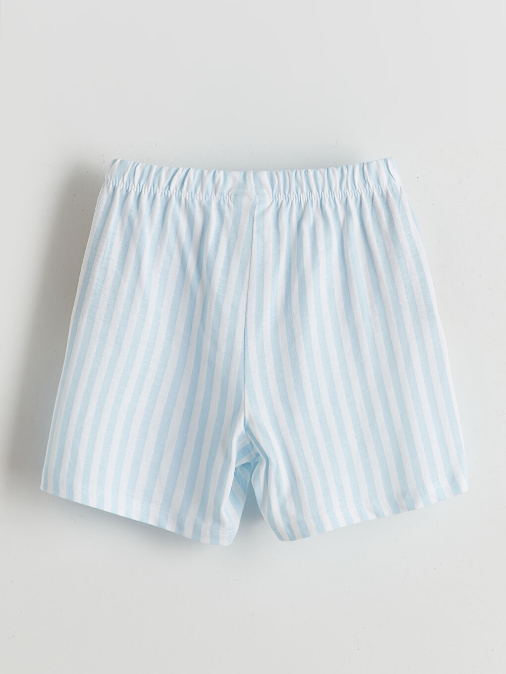 طقم بيجامة قصيرة للبنات بياقة دائرية-4