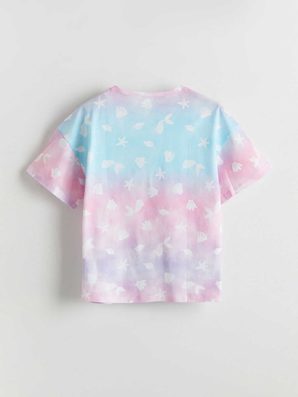 Pembe Bisiklet Yaka Kız Çocuk Pijama Üst-1