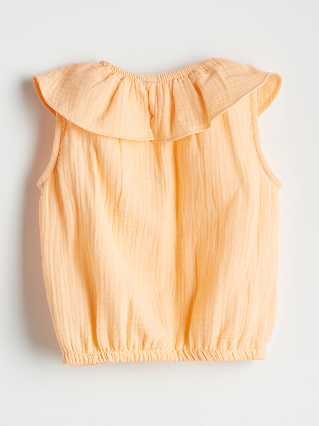 Қыздарға арналған бүрмелі муслин блузка-1