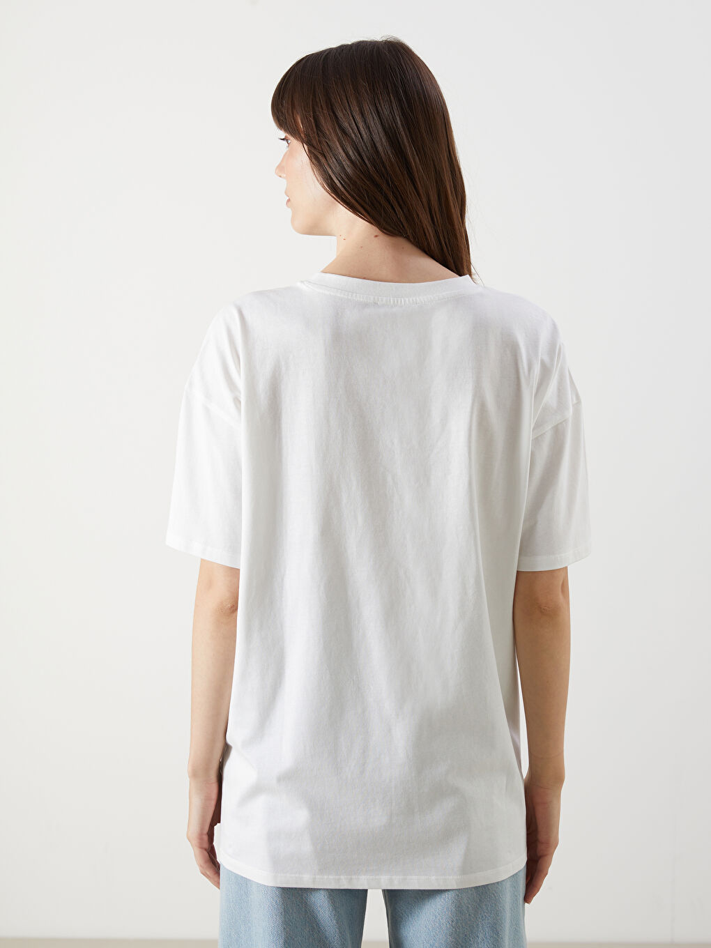 LCW Comfort Woman ECRU T-Shirt -S5I012Z8-R9J