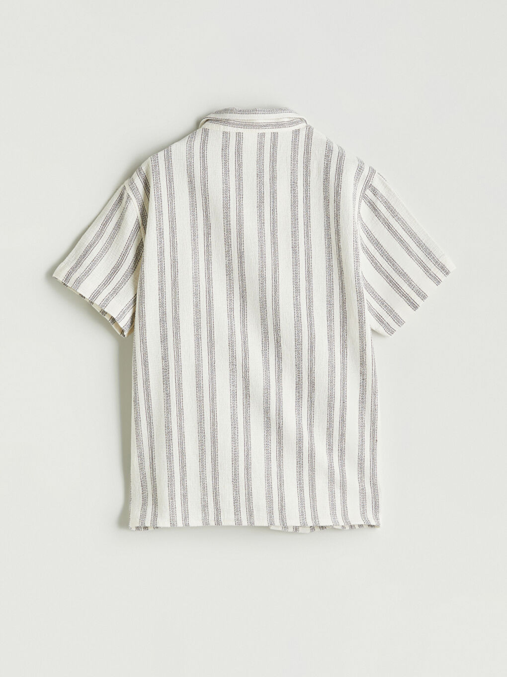 Ekru Kısa Kollu Erkek Çocuk Gömlek-2