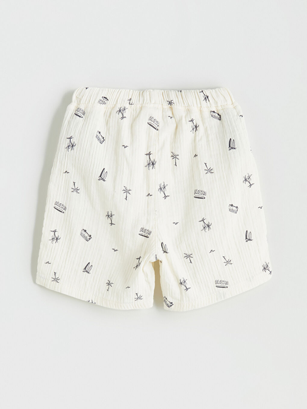 Elasticated Waist Printed Boys' Shorts -S5I016Z1-LQA