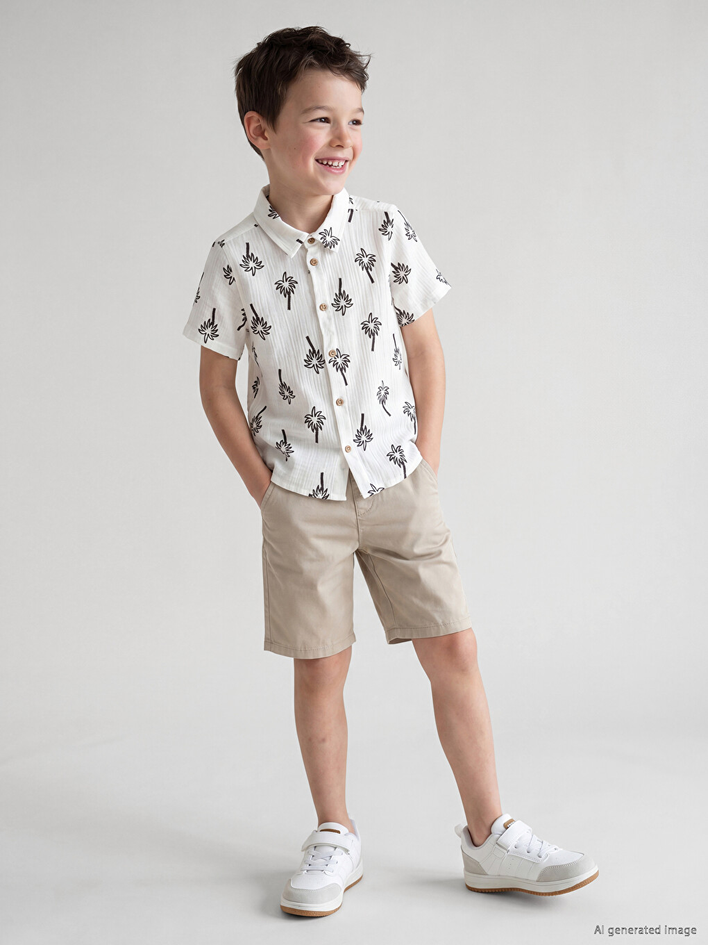Elasticated Waist Gabardine Boys' Shorts