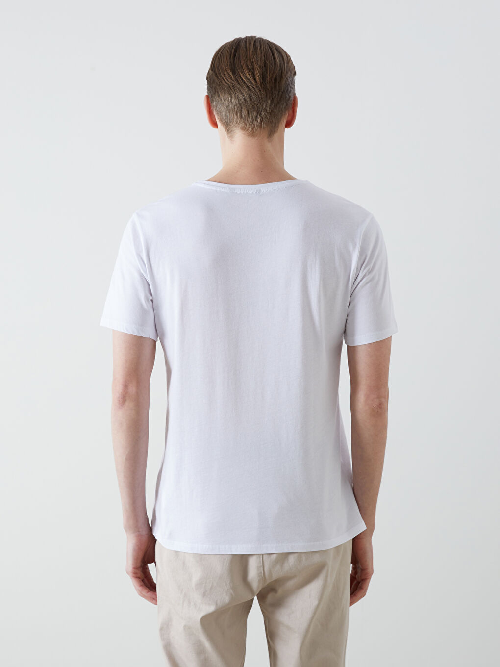 LCW ECO Crew Neck Short Sleeve Printed Combed Cotton Men's T-shirt -S5I036Z8-J5E