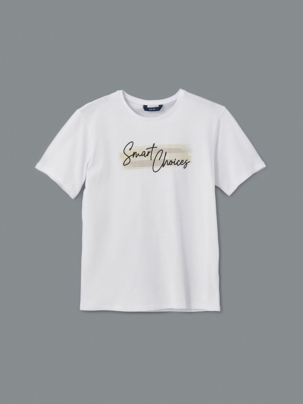 LCW ECO Crew Neck Short Sleeve Printed Combed Cotton Men's T-shirt -S5I036Z8-J5E