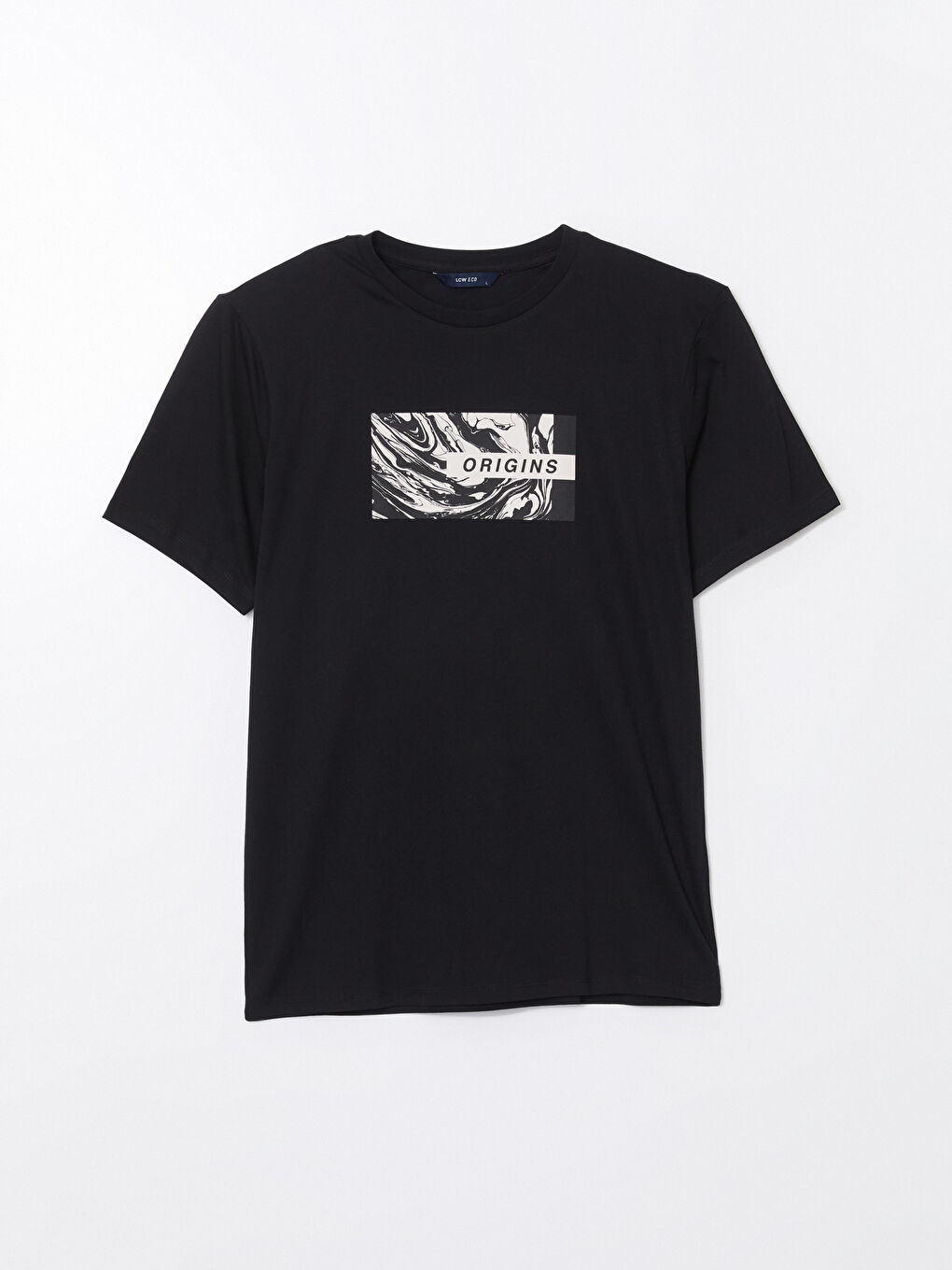 LCW ECO Crew Neck Short Sleeve Printed Combed Cotton Men's T-shirt -S5I042Z8-CVL