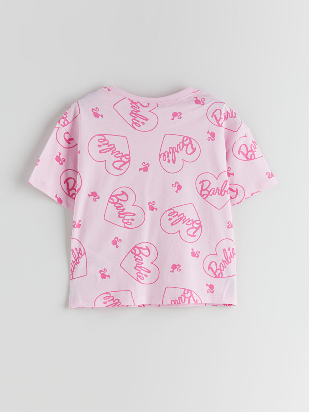 طقم بيجامة قصيرة للبنات مطبوع باربي-2