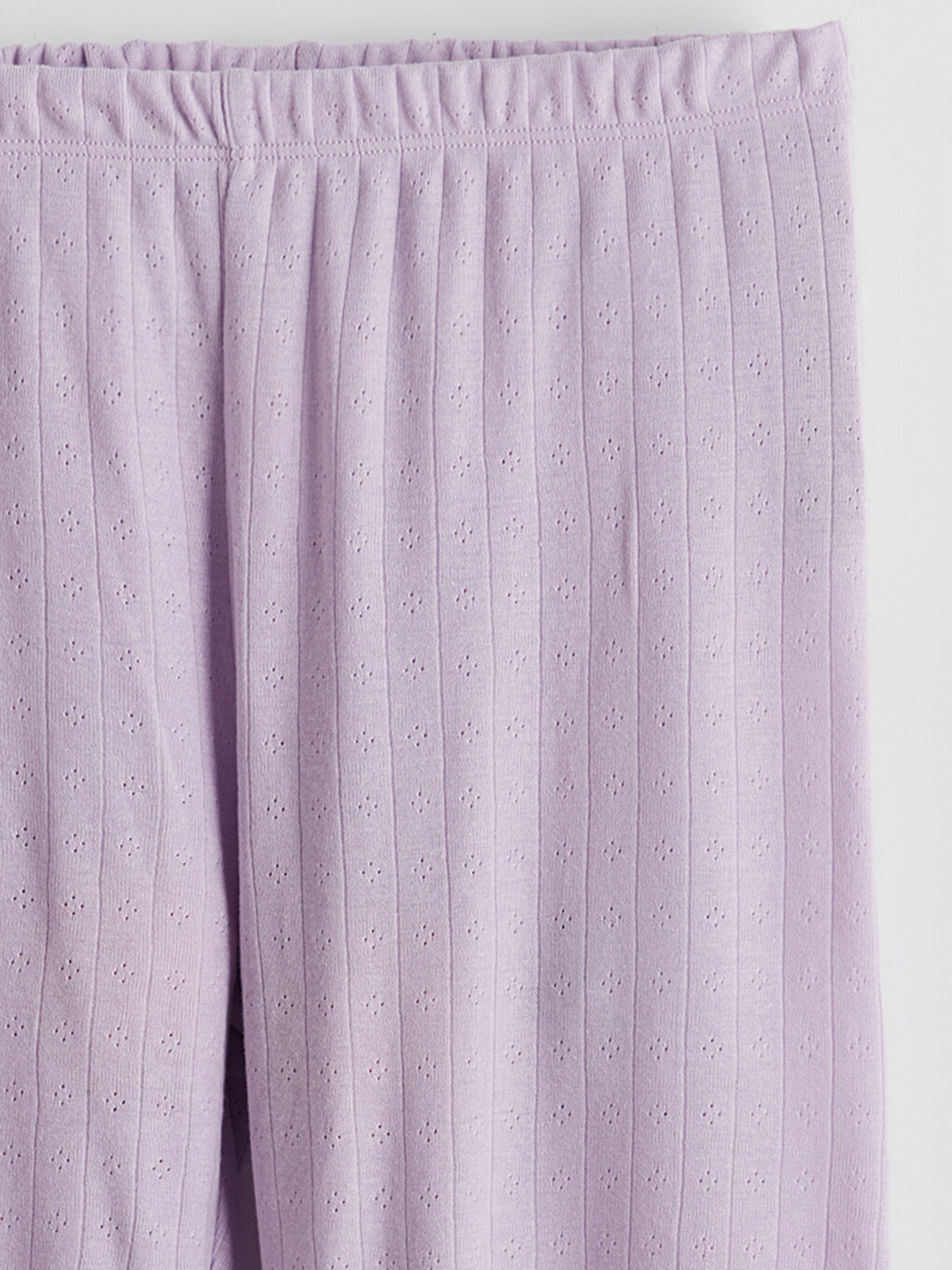 Lila Beli Lastikli Kız Çocuk Kapri Pijama Alt-2