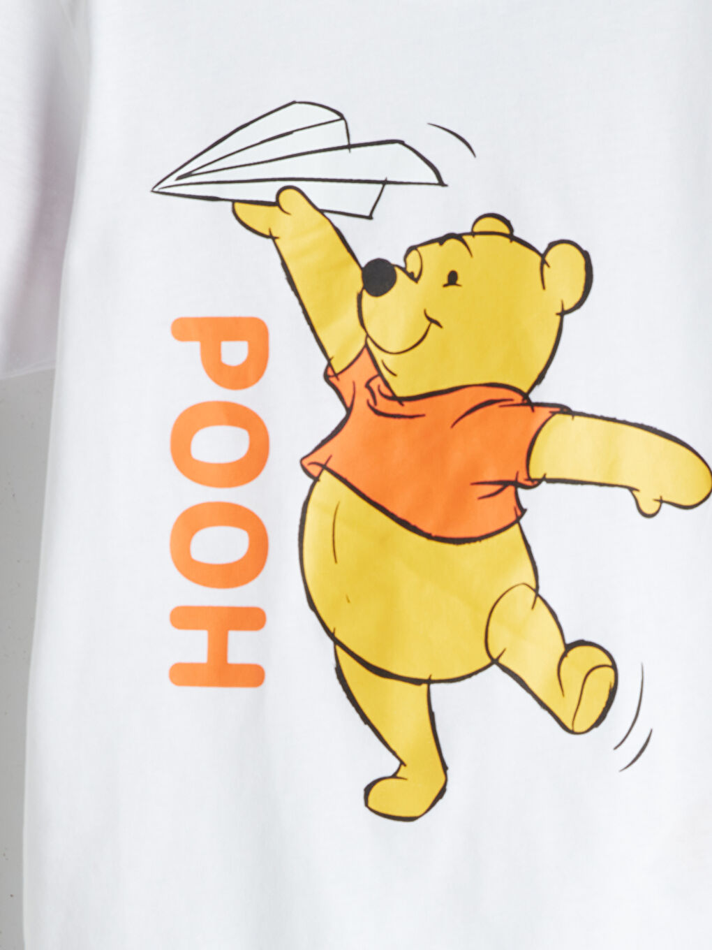 Beyaz Winnie the Pooh Baskılı Erkek Çocuk Tişört-2