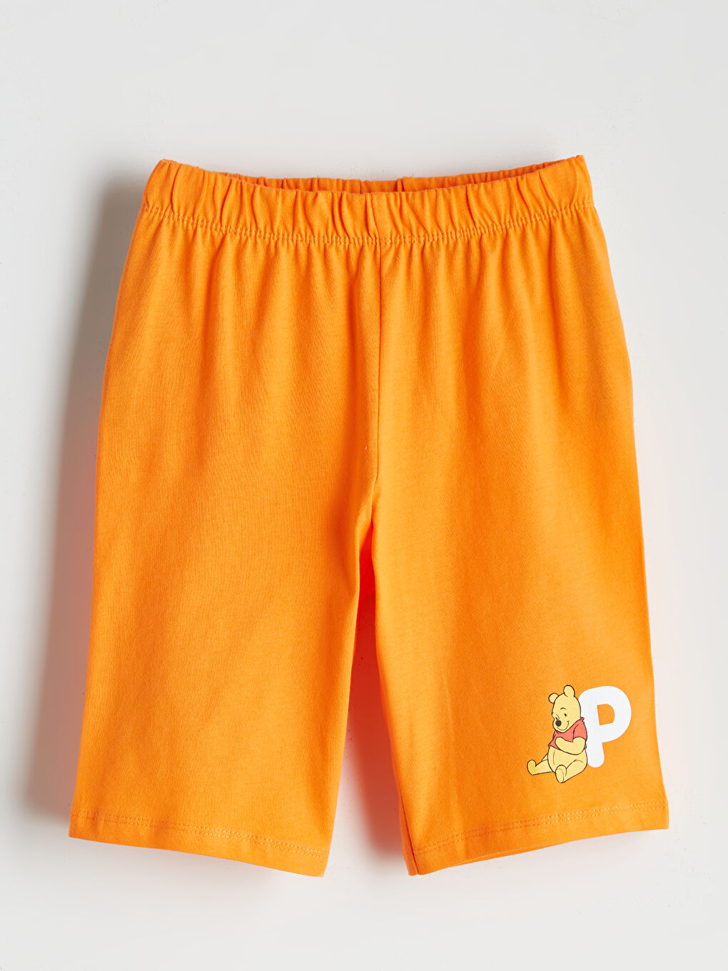 Turuncu Winnie the Pooh Baskılı Erkek Çocuk Pijama Şort