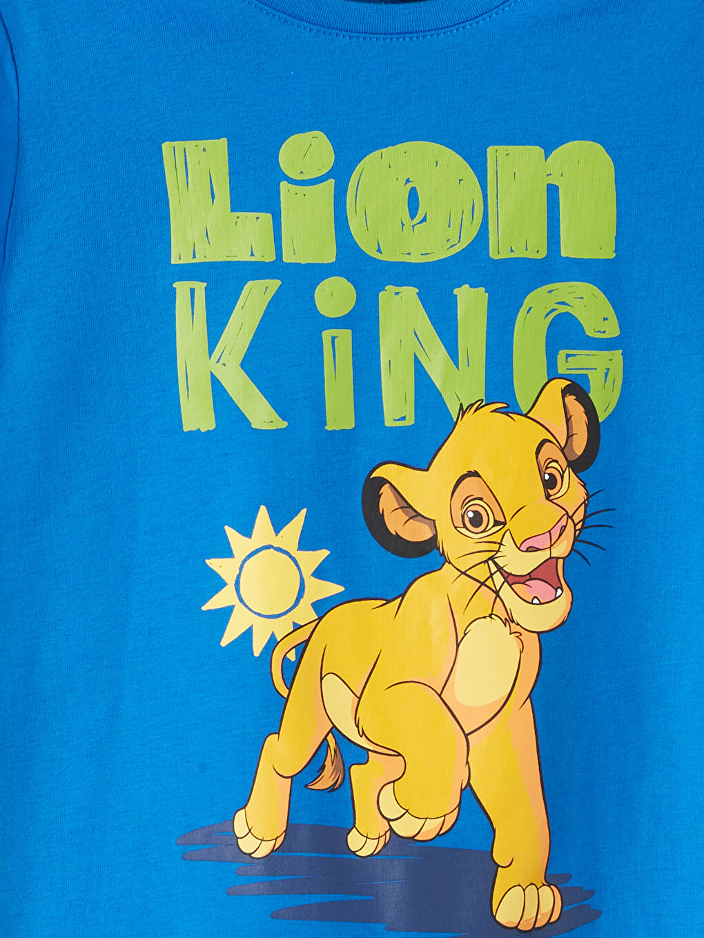 Mavi Aslan Kral Baskılı Erkek Çocuk Pijama Üst-2